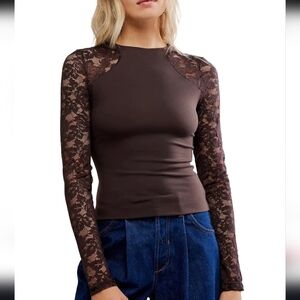 Free People Intimately No Excuses Long Sleeve Top XS
